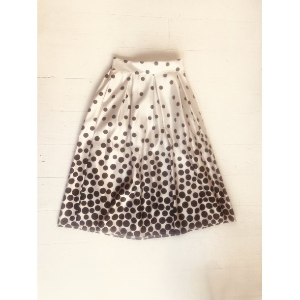 Zahir dotted satin skirt
