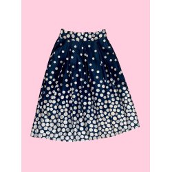 Zahir dotted satin skirt