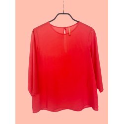 Coral fluid blouse