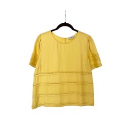 Yellow silk blouse Suncoo