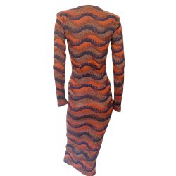 Whitney Bronze/Navy Zig-Zag